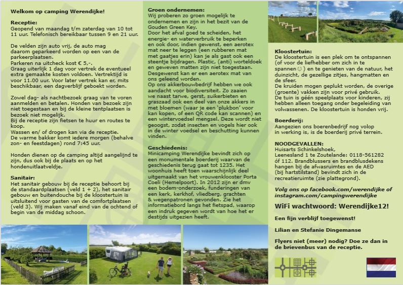Minicamping Werendijke - Zoutelande Zeeland - Flyer