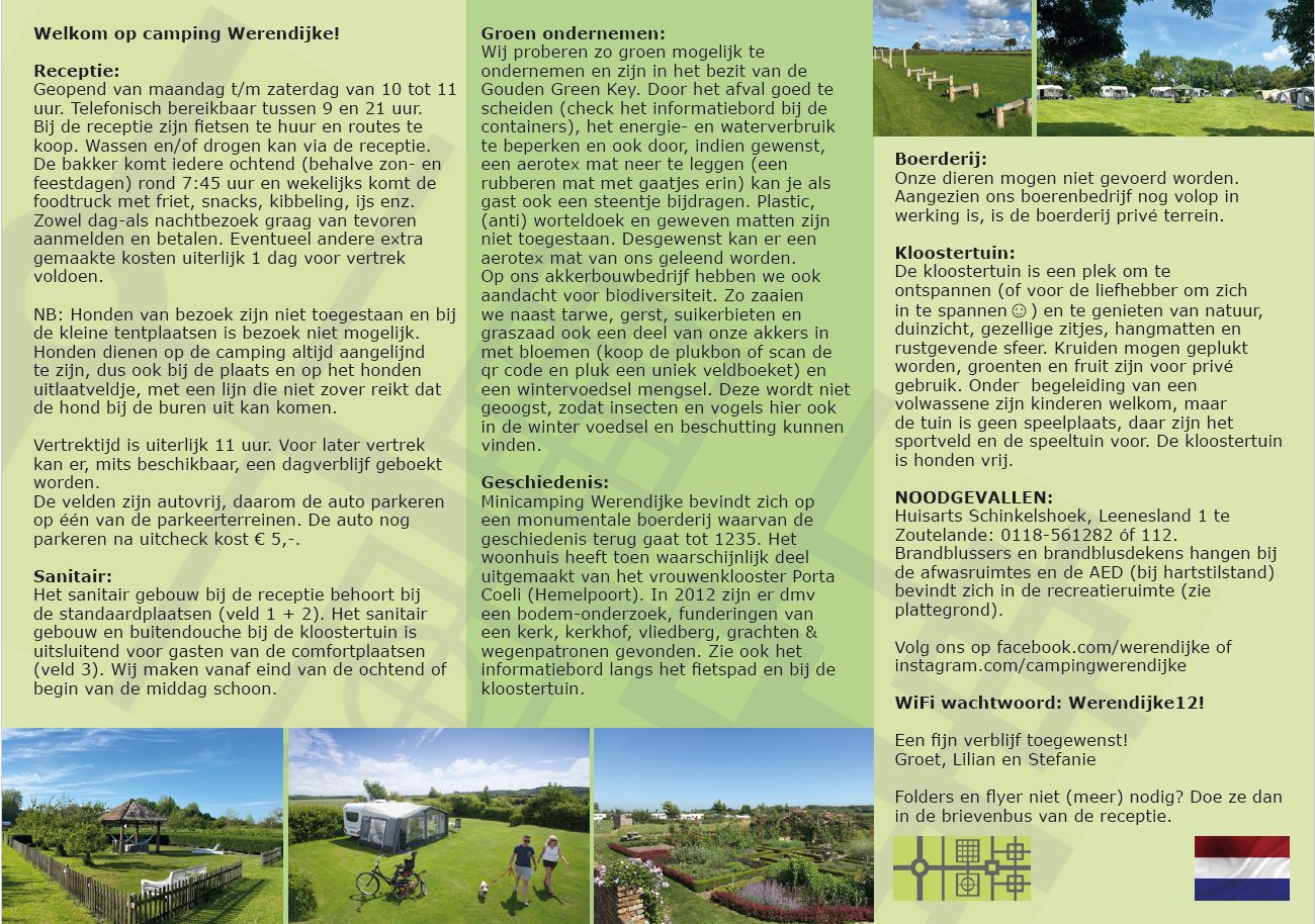 Minicamping Werendijke - Zoutelande Zeeland - Flyer