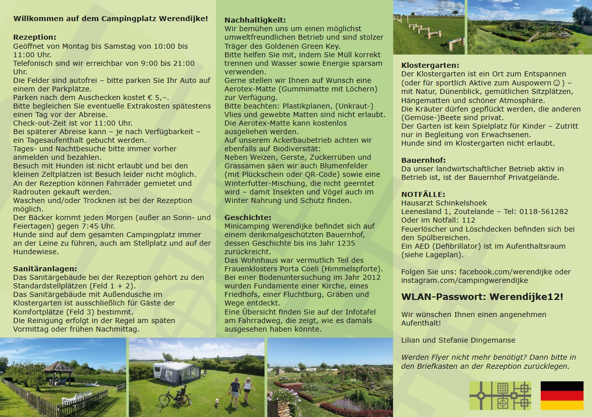 Minicamping Werendijke - Zoutelande Zeeland - Flyer